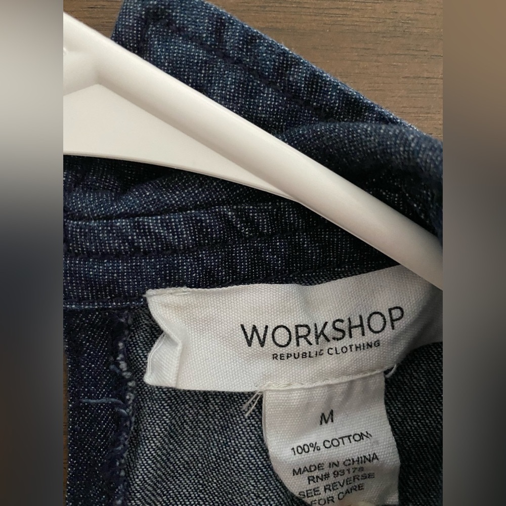 Workshop Republic Clothing Denim Dress Size Medium - Picture 2 of 7